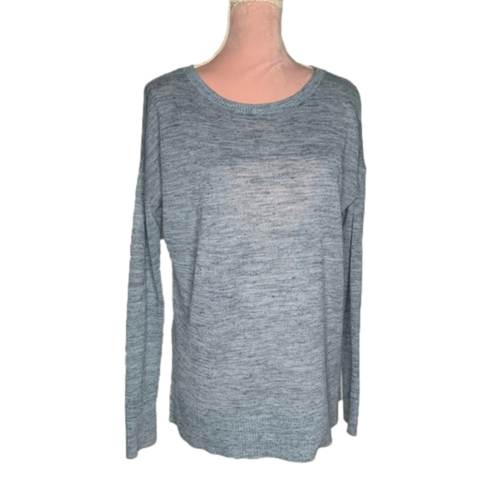 𝅺LULULEMON Well Being Crew Knit linen‎ blend top sweater.